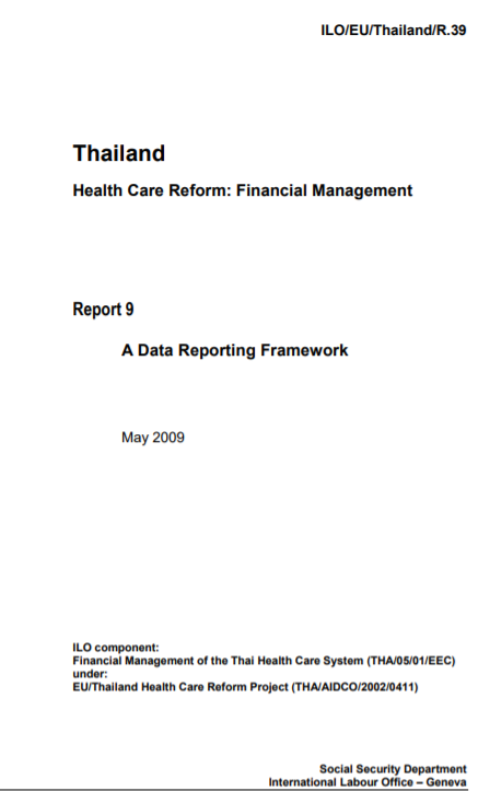 Report 9: A data reporting framework